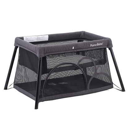 Pamo Babe Travel Crib - Lightweight Baby Playpen with Bassinet, Portable Mini Playard