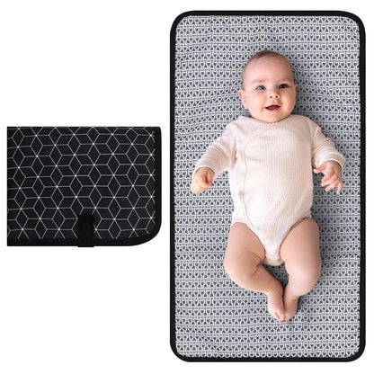 Accmor Portable Diaper Changing Pad, Waterproof Baby Changing Mat, Foldable Portable Travel Changing Pads for Baby, Black