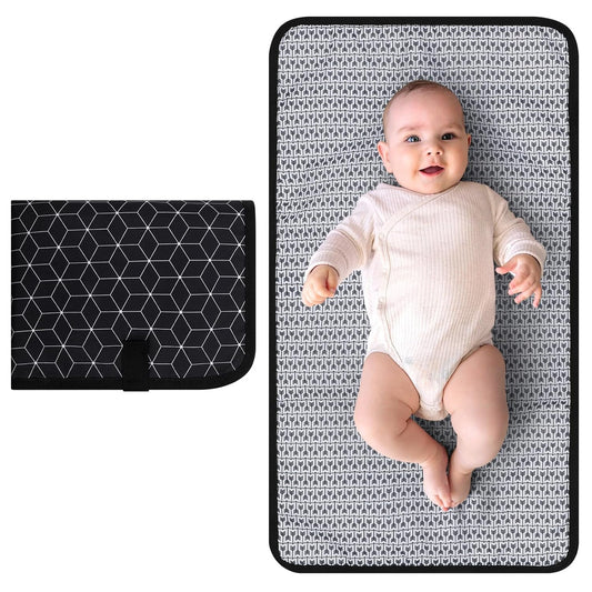 Accmor Portable Diaper Changing Pad, Waterproof Baby Changing Mat, Foldable Portable Travel Changing Pads for Baby, Black