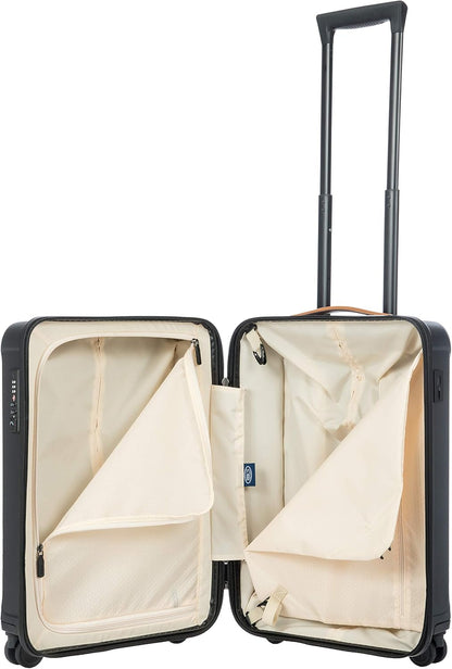 Bric's Capri 2.0 21-Inch Spinner - Luxury Carry On Luggage With Spinner Wheels - Lightweight Suitcases with Wheels Made From Durable Polycarbonate - Matte Black