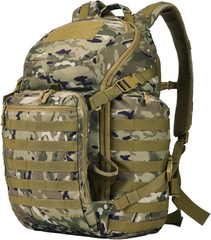 52L Tactical Backpack Military Molle Assault Pack - 3 Day Bugout Survival Rucksack, Hydration Compatible,Camo