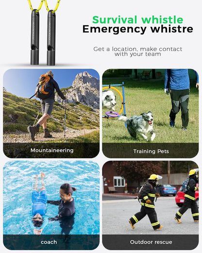 Titanium Emergency Whistle, Survival Safety Whistles for Coaches,Dog Training,Hiking, Life Saving-Loud up to 120db