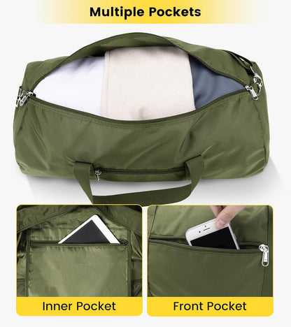 Vorspack Duffel Bag 20-24-28 Inches Foldable Gym Bag for Men Women Duffle Bag Lightweight with Inner Pocket for Travel Sports