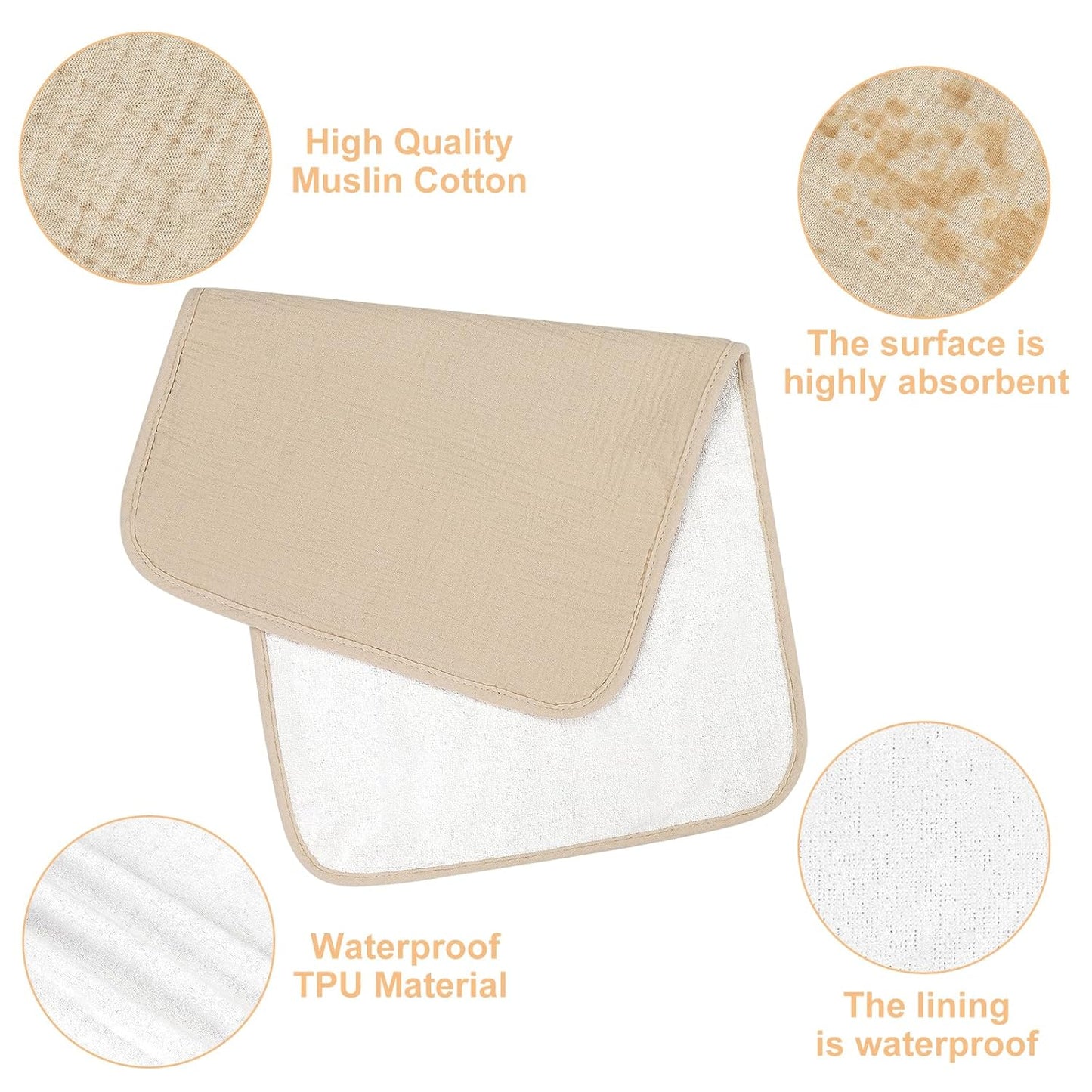 Accmor Portable Diaper Changing Pad, Waterproof Foldable Baby Changing Mat for Travel, Baby Essentials Shower Registry Gifts