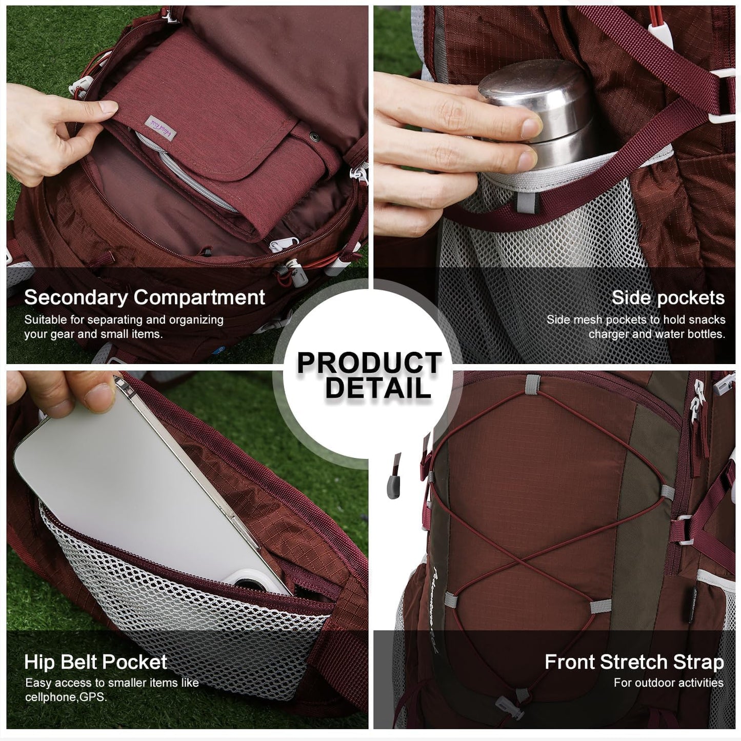 MOUNTAINTOP 25L/40L Hiking Backpack,Lightweight Travel Backpack for Men Women Outdoor Backpacking, Camping