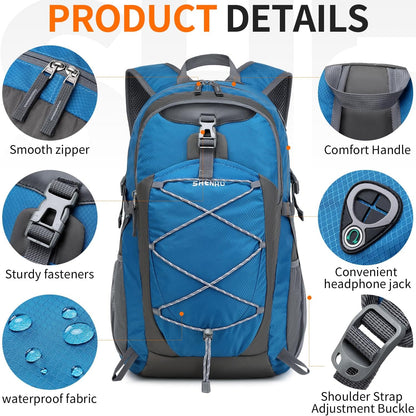 40L Hiking Backpack Lightweight Daypack Waterproof Travel Camping Backpack for Men Women Sport Packable