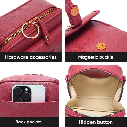 1060 Leather Crossbody Bags for Women Anti-Theft Vegan Purse with Card Slots, Travel Shoulder Bag, Waterproof Crossbody Purse