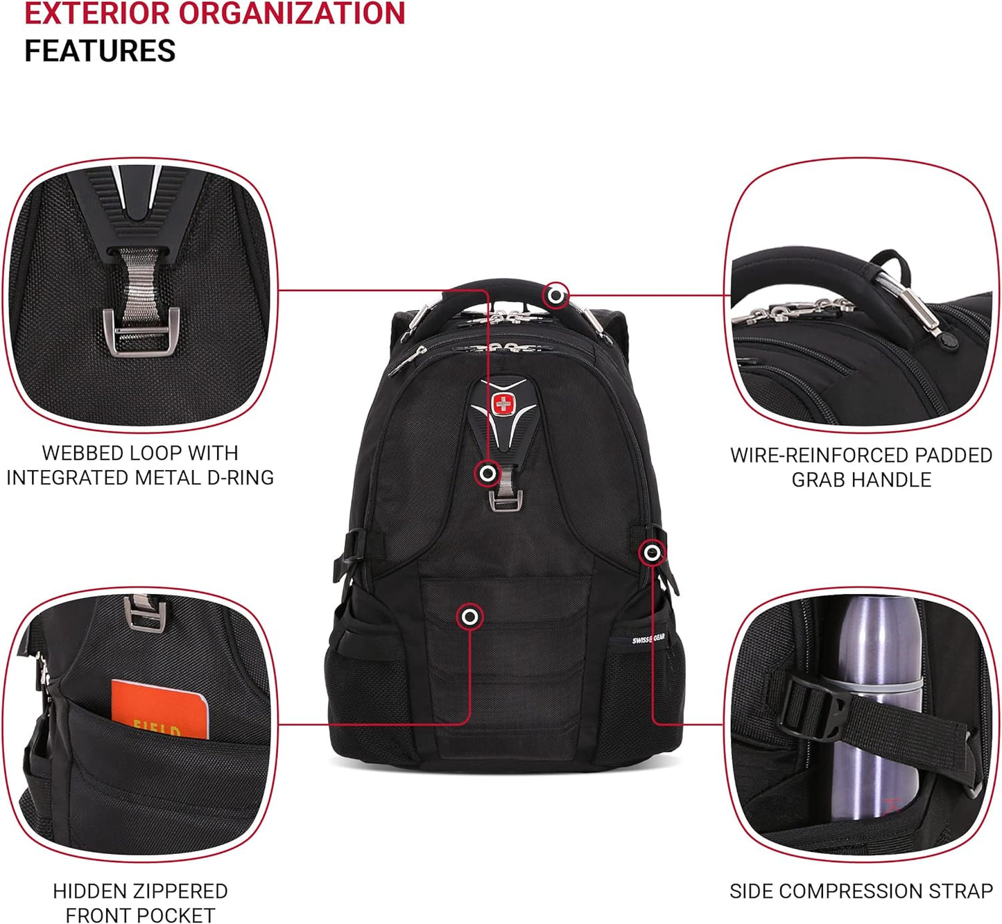 SwissGear 2769 Scansmart Backpack, Black, 17.5-Inch