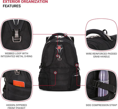 SwissGear 2769 Scansmart Backpack, Black, 17.5-Inch