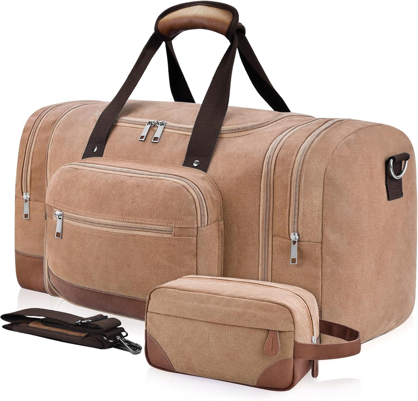 Dimayar Expandable Duffle Bag for Men, 50L Large-Capacity Weekender, Water-Resistant Mens Duffle Bags for Traveling, Lightweight & Durable Overnight Carry-On, Versatile Gym and Travel Bag