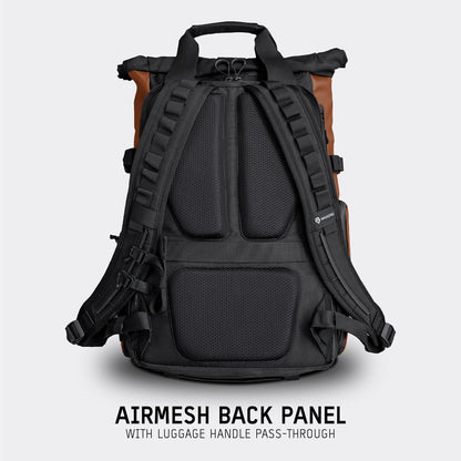 WANDRD PRVKE 21L, V3 Backpack: Weather-Resistant Travel & Camera Backpack with Laptop Sleeve, Quick Side Access, Clamshell Opening – Ideal Photography & Travel Bag (Sedona Orange)