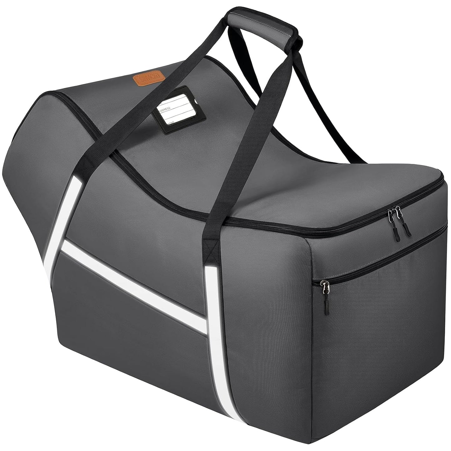 Infant Car Seat Travel Bag for Airplane Compatible with All Nuna Pipa Car Seat and Base,Chicco KeyFit 30 and Base, Padded Car Seat Bags for Air Travel,Car Seat Gate Check Bag with Side Pocket, Gray