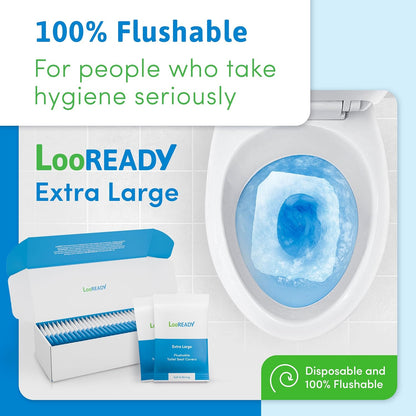 Individually Wrapped Toilet Seat Covers Disposable Flushable - Deluxe Premium Quality Travel Essential - Extra Thick and Large - Sample Size 5 pack