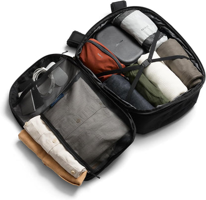 Bellroy Transit Travel Pack Pro (30–38 liter carry-on travel backpack, with laptop sleeve, RFID protection and zip bottle pocket) - Black