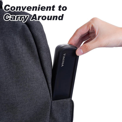 Travel Utensils with Case, 4-Piece Stainless Steel Portable Cutlery Set, Reinforced Case with Buckle Design, Lunch Box for Camping Work School, Include Fork Spoon Knife, Dishwasher Safe, Black