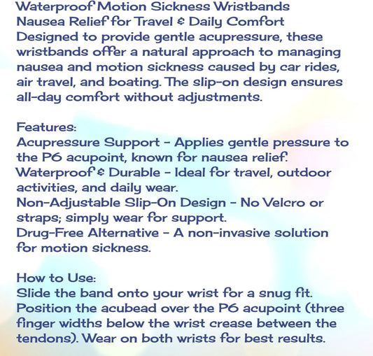 AcuBalance Motion Sickness Bracelets – Comfortable Waterproof Acupressure Band for Natural Nausea Relief, Ideal for Travel (Pair), Pink (Small 6")
