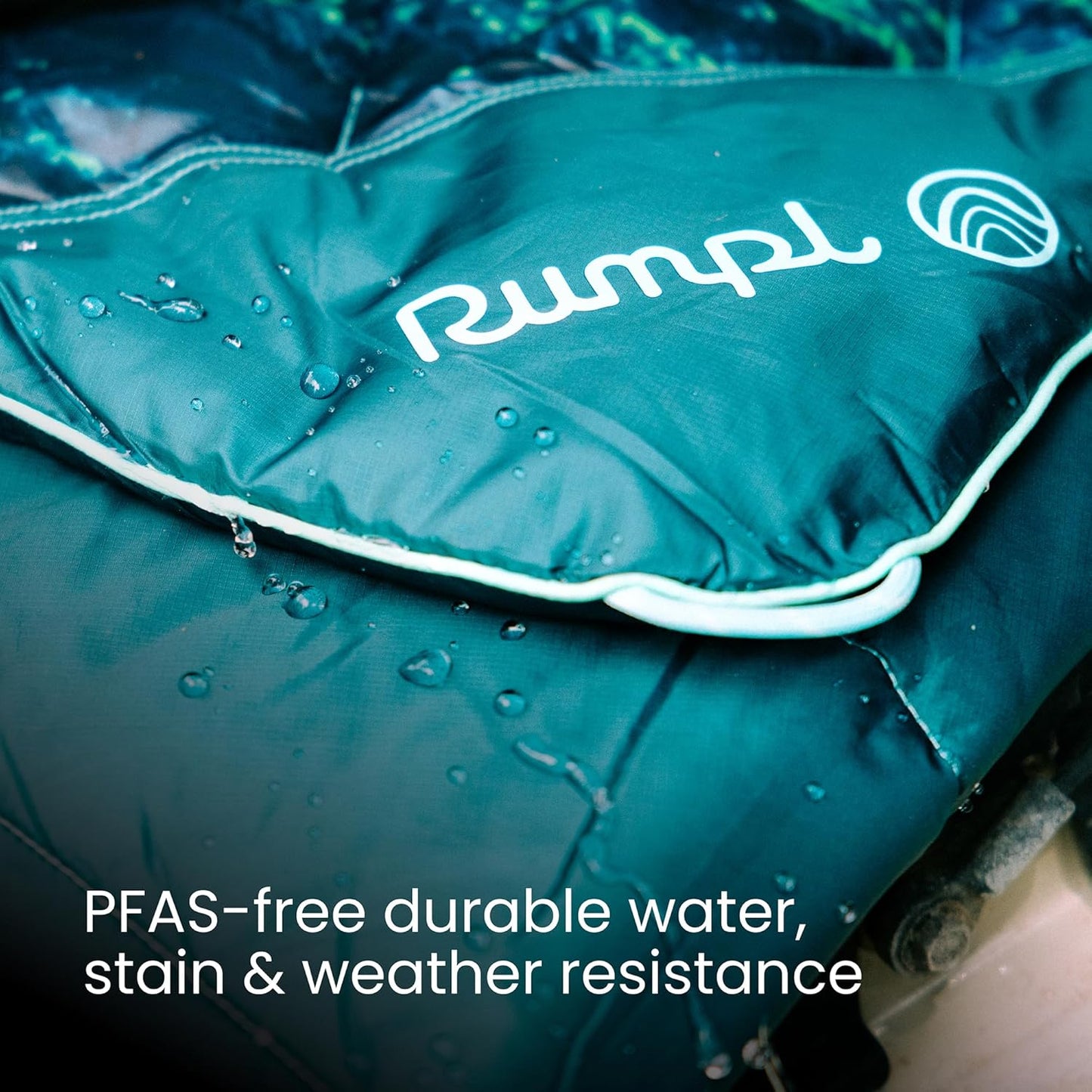 Rumpl Original Puffy Blanket - Warm, Water-Resistant Camping Blanket with 100% Recycled Synthetic Insulation, 52"x75", Original Puffy V2, Olympic Fog