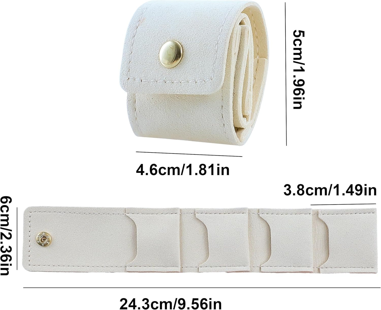 3 PCS Mini Travel Jewelry Organizer Bag - Tinycious Foldable Portable Case with Buckle, Auxiliary Jewelry Storage for Travel