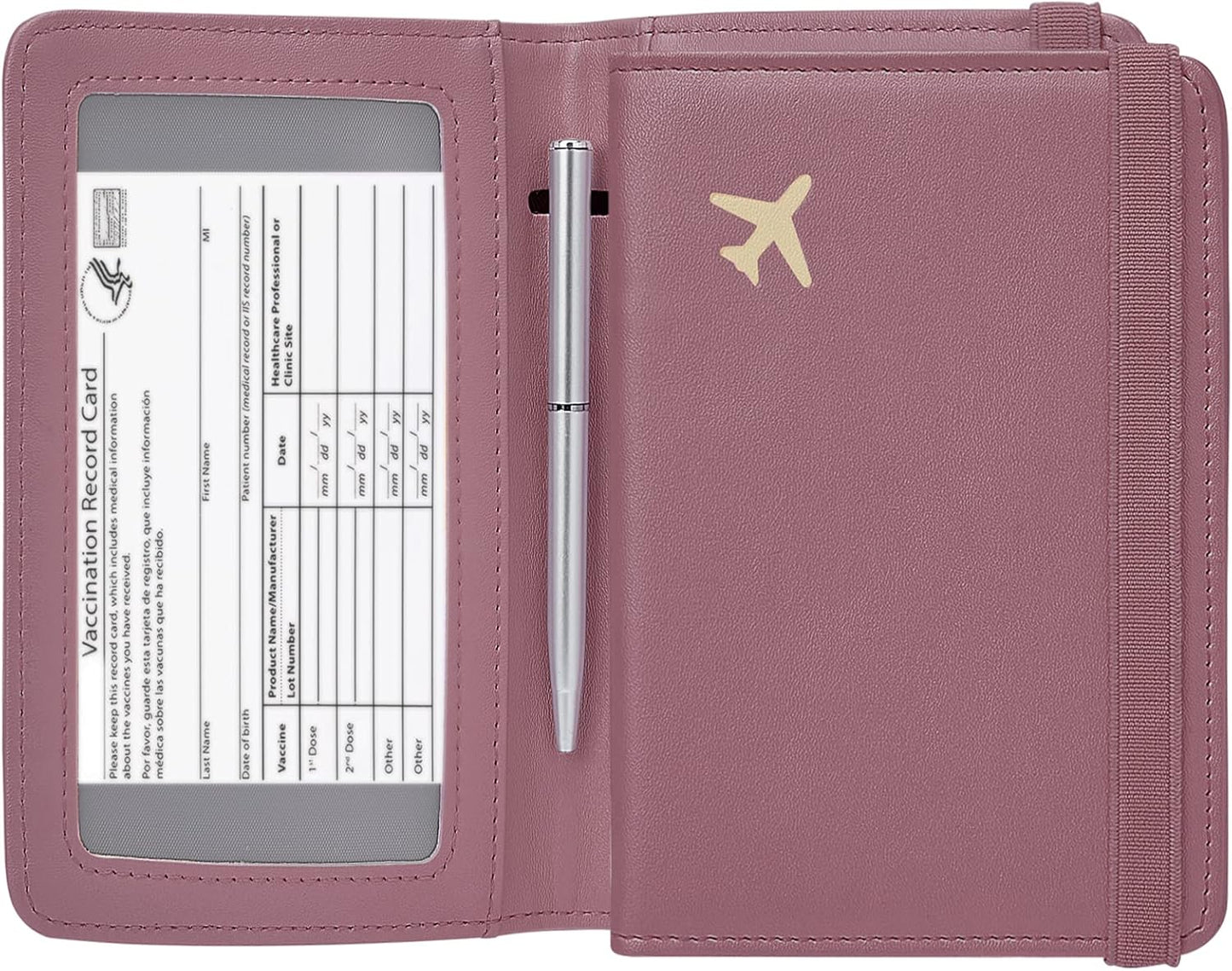 ZOPPEN Passport Holder Wallet, Passport Cover Travel Wallet Women Travel Essentials Accessories Document Organizer Travel Must Haves Rfid Blocking Cover Case for Women and Men, Purple