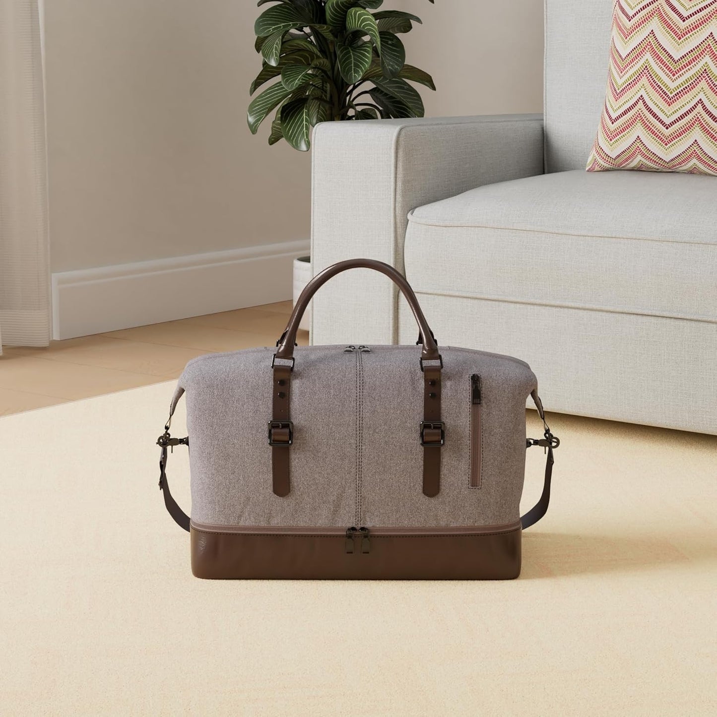 Weekender Overnight Bag Carry On Bag Travel Bag with Shoe Pouch