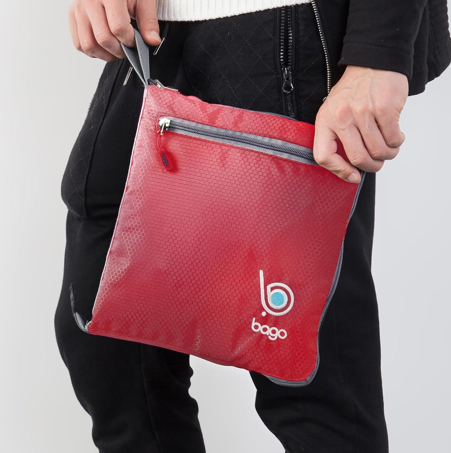 Bago Large Foldable Duffel Bags for Traveling Women & Men - 120L Packable Duffle Bag for Travel with Shoe Compartment - Water Repellant, Heavy Duty, Lightweight Folding & Collapsible (Red)