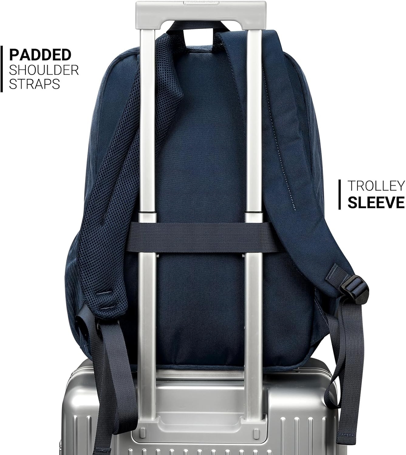 ZORFIN 26L Backpack for College, and Travel: Corduroy Bookbag - Midnight Blue