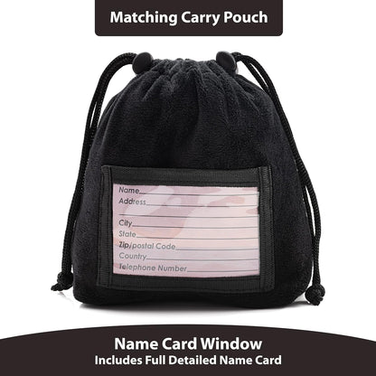 Inflatable Travel Neck Pillow: Extra-Soft, Cushion. for Airplanes, Trains, Cars, Portable Travel Accessory-with Carrying Pouch for Cell Phone and Passport Etc. (Black) (OW-103)