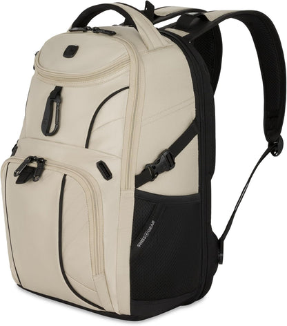 SwissGear Mini 1900 Scansmart Slim Version Laptop Backpack, Oatmeal, 16-Inch