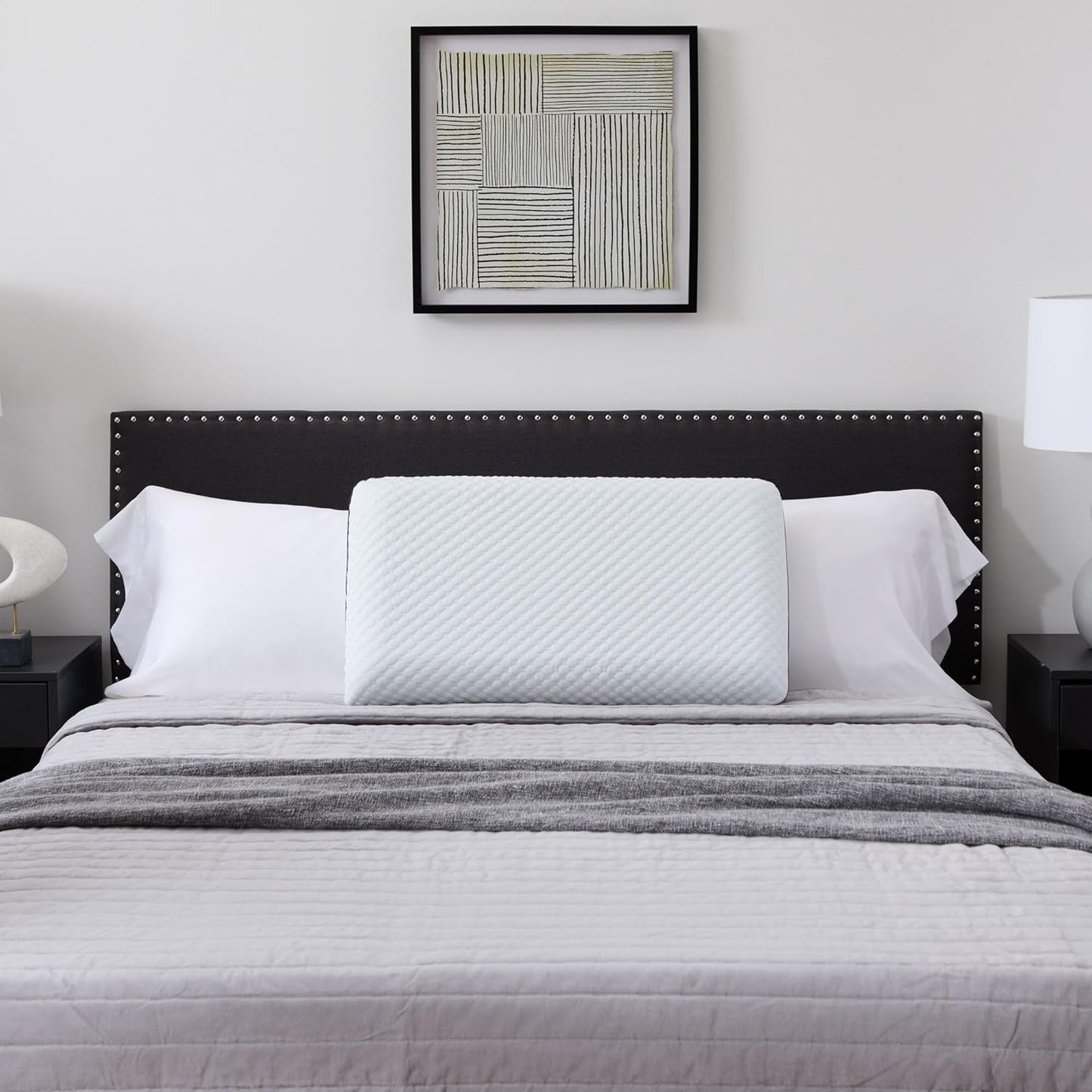 WEEKENDER Gel King Size-1-Pack-Medium Plush Feel-Neck and Shoulder Support-Side, Stomach, and Back Sleepers-Home, Hotel, & Hospital Essentials-CertiPur Certified Memory Foam Pillow, Blue