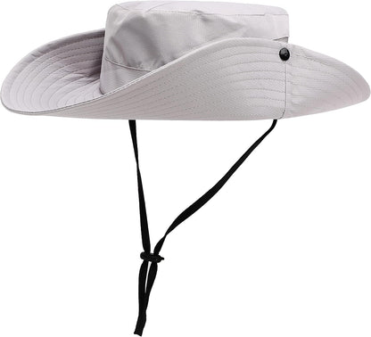 Womens Summer Sun Hat Beach Hat Wide Brim Outdoor UV Protection Hat Foldable Cool Mesh Ponytail Bucket Hat