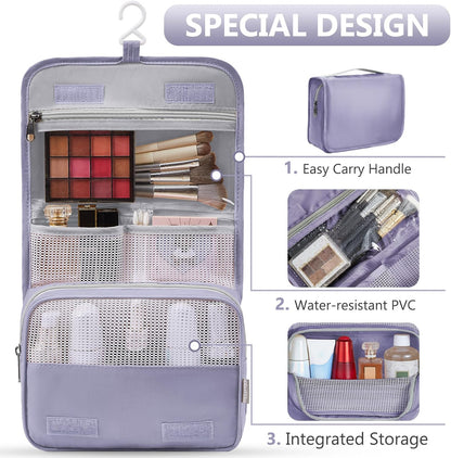 8 Set Packing Cubes for Travel, Gifts for Women Mom,Anti-Tearing Suitcase Organizer for Luggage with Shoe & Hanging Toiletry Bag,OlarHike Vacation Essentials & Accessories for Cruise Ship, Purple Gray