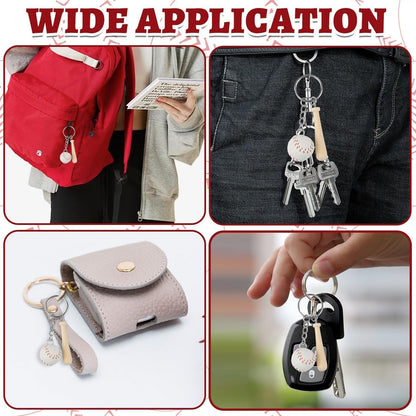 DUSLANG 17 Inch Laptop Backpack for Travel Water Resistant College Backpack for Men/Women Laptop Bag with USB Charging Port and Baseball Keychain for backpack, Black