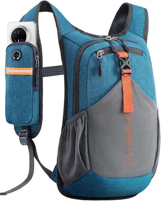 FIORETTO 10L Hiking Backpack for Women Men Mini Packable Backpack Lightweight Small Daypack for Camping Travel Outdoor, Turquoise