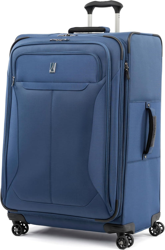 Travelpro Tourlite Softside 29" Expandable Luggage with 4 Spinner Wheels, Lightweight Suitcase, Checked Large, Blue
