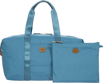 Bric's X-Bag/X-Travel 2.0 Folding Duffel Bag - 18" Carry On and Overnight Travel Bag - Sky