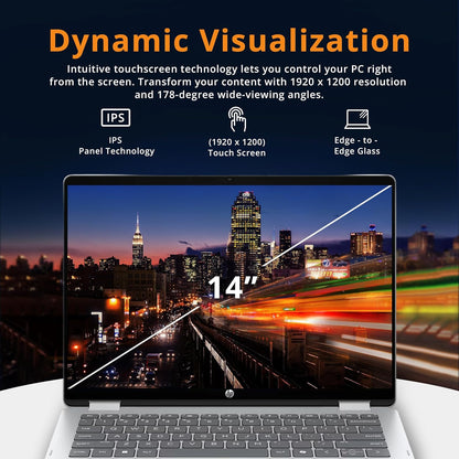 HP OmniBook 5 Flip 2-in-1 14" 2K Touchscreen Laptop, Intel 7 150U, 16GB LPDDR5, 672GB Storage(512GB SSD+160GB Docking Station Set), Intel Graphics, Backlit Keyboard, Wi-Fi 6E, Windows 11, Silver