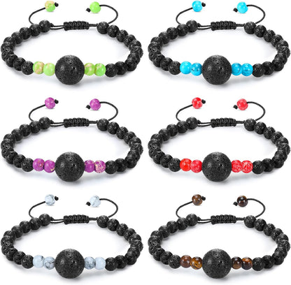 Sureio 6 Pcs Motion Sickness Bands Bracelet Anti Nausea Adjustable Wristband for Cruise Ship Essentials Seasickness Adult