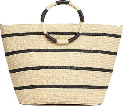 Beach Bags for Women Straw Tote Bag Summer Beach Bag Large Woven Straw Tote for by TOFUNTOY