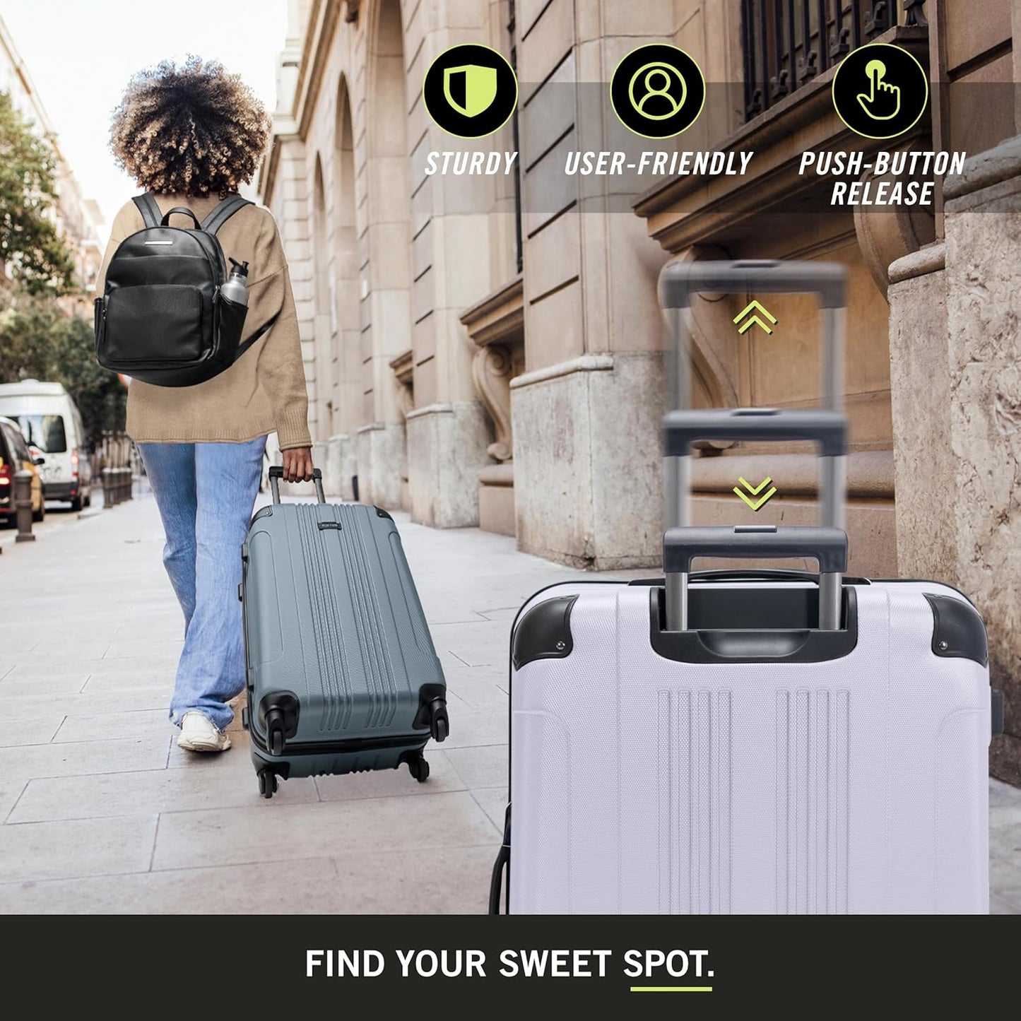 Kenneth Cole REACTION Out of Bounds, Lavender, 28-Inch Checked