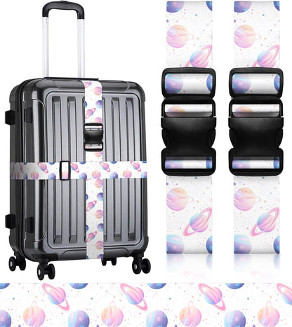 Luggage Straps for Suitcases Travel Belt Luggage Band Heavy Duty Traveling Luggage Identifier Cute Women Girls Unique Accesory,