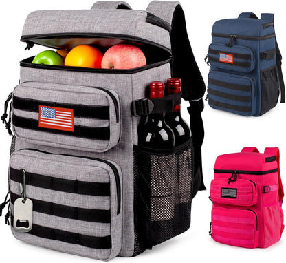 Tactical Backpack Cooler,Soft Lightweight Leakproof Cooler Backpack,Insulated Cooler Bag,Portable Soft Cooler Bag Waterproof for Beach, Travel, Camping, Picnic, Hiking