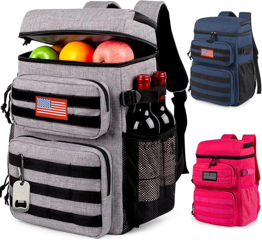Tactical Backpack Cooler,Soft Lightweight Leakproof Cooler Backpack,Insulated Cooler Bag,Portable Soft Cooler Bag Waterproof for Beach, Travel, Camping, Picnic, Hiking