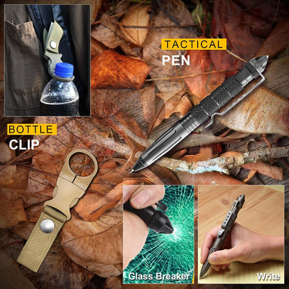 14-in-1 Survival Kit for Men - Premium Outdoor Survival Gear Set with Tactical Tools for Dad, Husband, Him - Camping, Hiking, Fishing Essentials for Men & Teen Boys