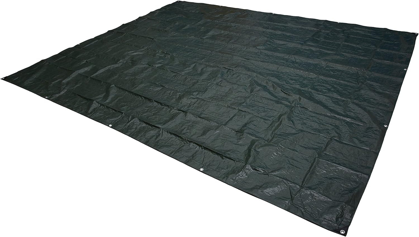 Amazon Basics Waterproof Camping Tarp, 9.5 Feet x 11.3 Feet, Dark Green