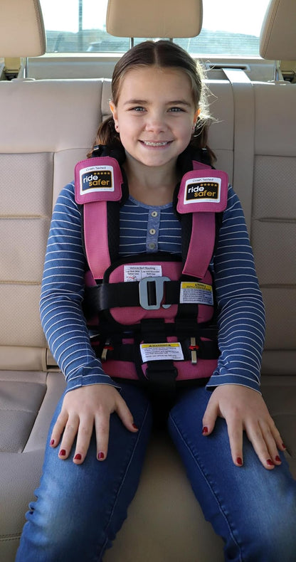 Extra Small (XS) Pink, Lightweight, Compact, Portable Car Seat, 2+ Years; 26.5–40 lb - Perfect for Travel and Everyday Child Safety