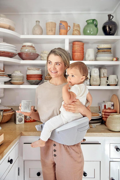 Ergobaby Alta Hip Seat All-Position Breathable Mesh Hip Seat & Carrier, Pearl Grey