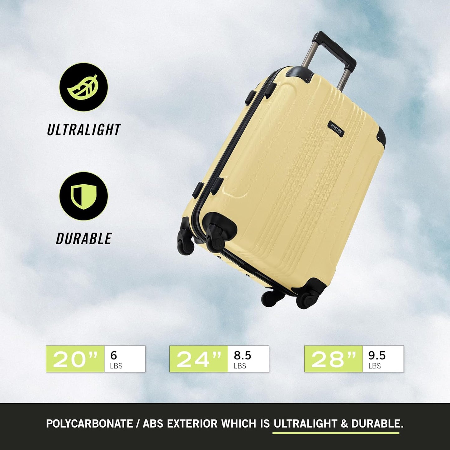 Kenneth Cole REACTION Out of Bounds, Pale Banana, 20-Inch Carry On