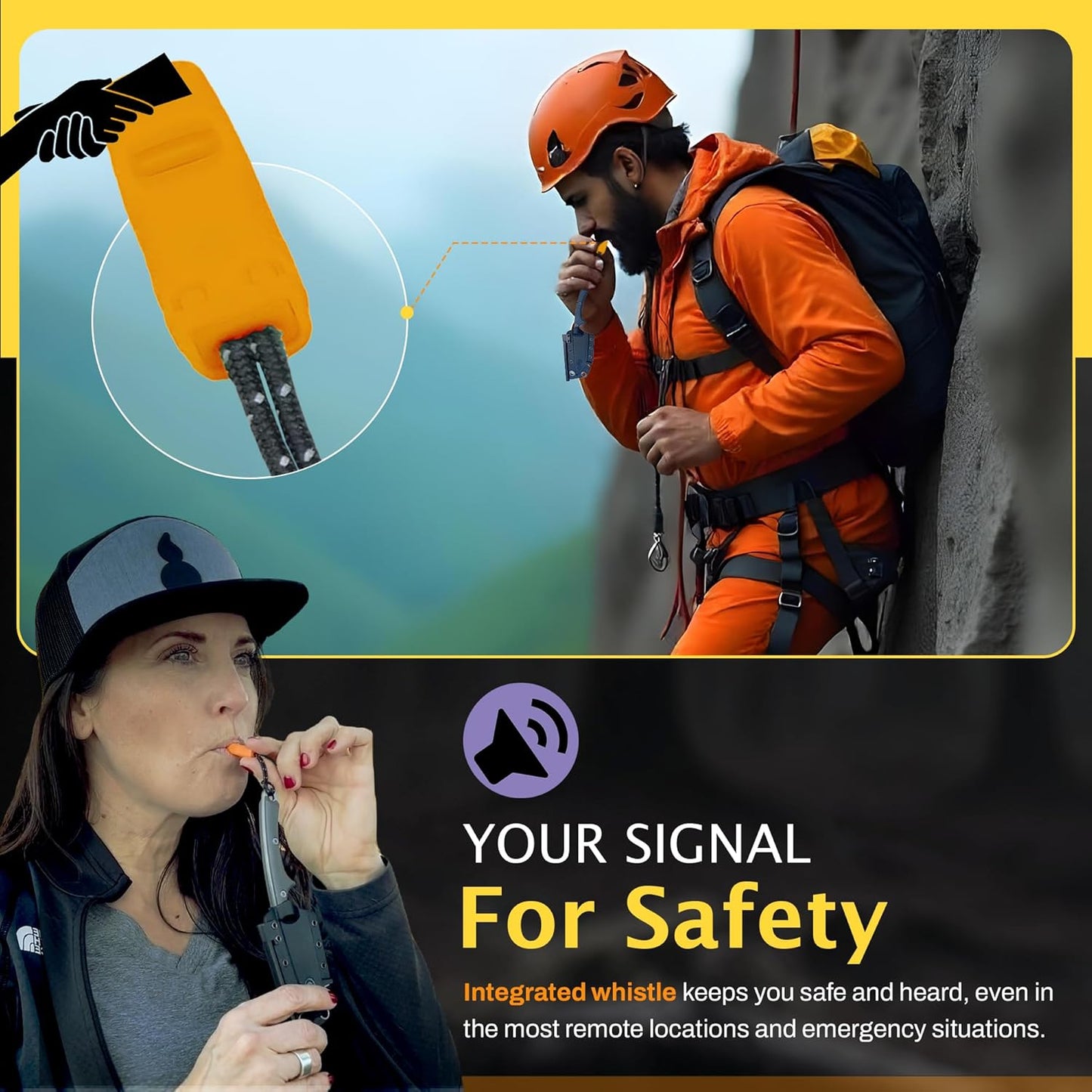 Scout Feather - Fixed Blade Survival Knife with built-in Firestarter for Camping, Hunting, Outdoor Adventure and Culinary Needs - VG10 Blade, Whistle, Knife Sharpener, Compact Sheath & G10 Handle