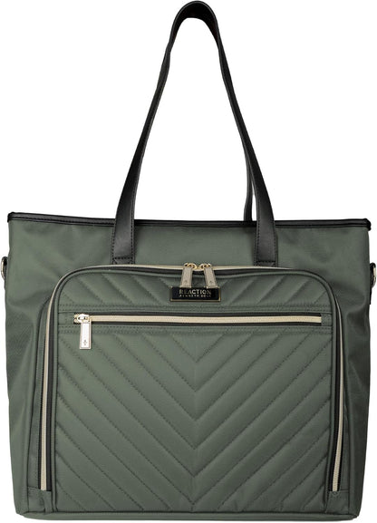 Kenneth Cole REACTION Chelsea Quilted Chevron 15" Laptop & Tablet Business Tote with Removable Shoulder Strap