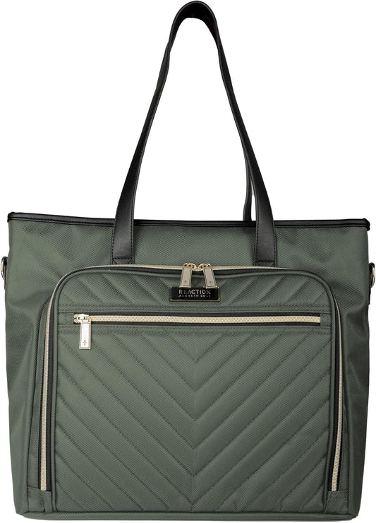 Kenneth Cole REACTION Chelsea Quilted Chevron 15" Laptop & Tablet Business Tote with Removable Shoulder Strap